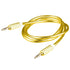 Braided Nylon Transparent PVC Jacket 1M Aux Audio Cable 3.5mm Jack Male to Male Cord for Multimedia Devices - Gold...