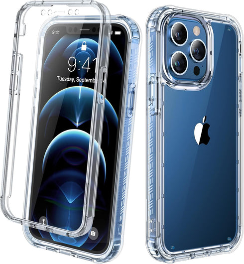 Miracase Designed for iPhone 12 Pro Max Case, Full Body Rugged Case with Built-in Touch Sensitive Anti-Scratch Screen Protector, Soft TPU Case Com...