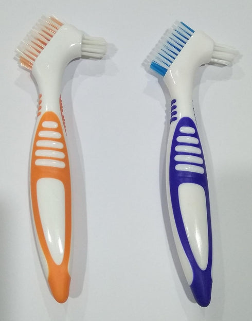 Gus Craft 2-Pack Denture Cleaning Brush Set- Premium Hygiene Denture Cleaner Set For Denture Care- Top Denture Cleanser Tool w/Multi-Layered Brist...