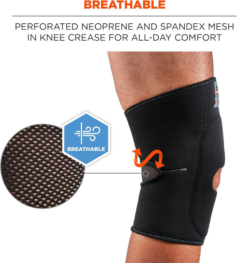 Ergodyne ProFlex 615 Knee Sleeve, Black, Large...