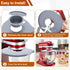 Mixer Bowl Cover for KitchenAid Tilt-Head Stand Mixer 5 Quart Glass Bowl, K5GB Mixer Splash Guard with Ingredient Pouring Window, Mixer Accessorie...