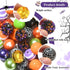 LiQunSweet 1 Set 50 Pcs DIY Halloween Beads Decoration Making Kit Including Acrylic Round Beads Chain Wire Lobster Clasps for DIY Jewelry Making...