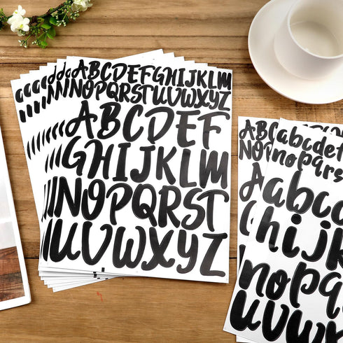 10 Sheets Waterproof Vinyl Letters Stickers, 1in 2in Self Adhesive Alphabet Stick Lower Case Letters Stickers Uppercase Letters Stickers for Craft...