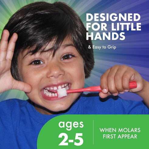 Brilliant Oral Care Child Toothbrush with Soft Bristles and Round Head, for a Kid Approved, Easy to Use All-Around Clean Mouth, Ages 2-5 Years, Sk...