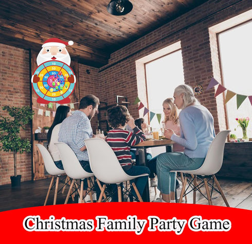 30” Christmas Decorations Party Favors Stocking Stuffers, Large Santa Claus Dart Board Game, Christmas Party Supplies Indoor Outdoor Decor, Xmas B...