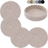 Trivets for Hot Dishes, Trivets for Hot Pots and Pans, 7 Inchs Hot Pads 4 Pcs and Storage Basket for Countertops, Pot Holders for Kitchen, Cotton ...