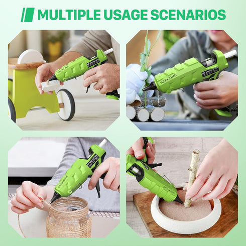 SEEKONE Full Size Hot Glue Gun, 60/100W Dual Power Large Glue Gun with 20 Pcs Premium Glue Sticks,High Temp Heavy Duty Industrial Glue Gun Kit for...