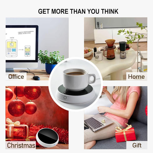Coffee Mug Warmer for Desk Auto Shut Off - Coffee Cup Warmer for Desk Auto On/Off Gravity Induction with 2 Temperature Settings, Tea, Candle Warme...