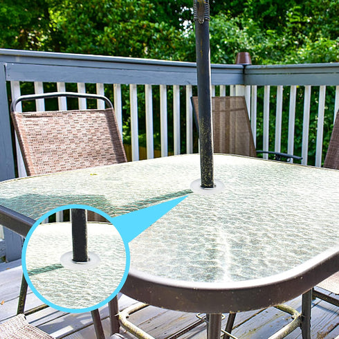 2Pcs Patio Table Umbrella Hole Ring Umbrella Stabilizer Sleeve Umbrella Plug Silicone Umbrella Cone Wedge Plug Outdoor Patio Table Ring for 2 to 2...