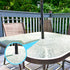 2Pcs Patio Table Umbrella Hole Ring Umbrella Stabilizer Sleeve Umbrella Plug Silicone Umbrella Cone Wedge Plug Outdoor Patio Table Ring for 2 to 2...