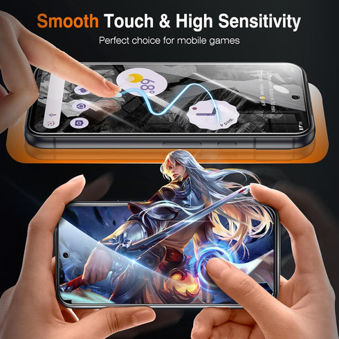 LK 2 Pack for Google Pixel 8a Screen Protector with 2 Pack Camera Lens Protector, Military Grade Shatterproof, HD Ultra-thin, 9H Hardness Tempered...
