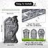 6-Piece Halloween Tombstone Yard Signs with Stakes - Large Eerie Graveyard Design, Spooky Skulls and RIP Messages for Haunted House, Outdoor Garde...