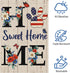 Home Sweet Home Patriotic Garden Flag 4th of July Floral Flag 12x18 Inch Double Sided, America Independence Day Flag Memorial Day Butterfly Yard B...