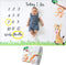 Baby Monthly Milestone Blanket | for Newborn Boy or Girl, Unisex | Month Blanket Baby for Pictures | Jungle Safari, Giraffe & Monkey Theme | Perso...
