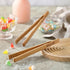 2PCS Reusable Toaster Tongs, Kaloo 8 inch Wooden Cooking Tong, Multipurpose Bamboo Tongs for Fruits, Bread, Pickles, cheese, Bacon, and Muffins...