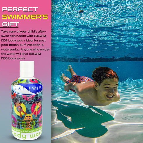 TRISWIM KIDS Scented Body Wash After-Swimmer Skincare, Chlorine Removal, Soothes and Moisturizes Skin, Relieves Symptoms Eczema & Dry Skin...