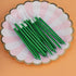 Luter Metallic Candle Long Green Candle Birthday Candles with Holder Cake Candles for Wedding Birthday Party Decoration (24 Pieces)...