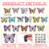 16 Pcs Butterfly Diamond Painting Magnets for Refrigerator Butterfly Diamond Art Magnets DIY Diamond Painting Kits Diamond Art for Adults Kids Cra...