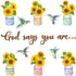 28 Pcs Sunflower Cutouts Spring Bulletin Board Decoration Classroom Wall Decor Spring Wall Art You are My Sunshine Set Bee Party Hummingbird Inspi...