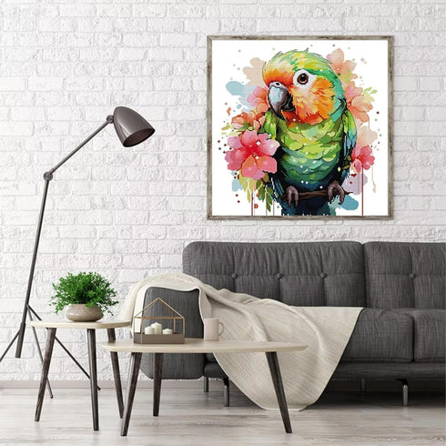 CROSSDECOR Stamped Cross Stitch Kits Full Range of DIY Needlepoint for Adult Beginners Parrot Pattern, for Gift and Home Decor 14CT 2 Strands 16.9...