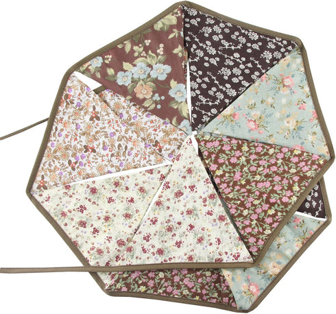 LOVENJOY Brown Floral Collection 100% Cotton Banner for Wedding Baby Shower Party Decoration...