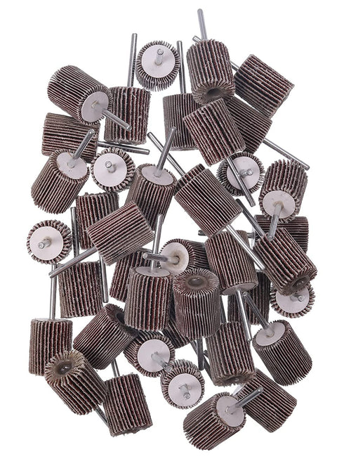 40 Pcs 1/8” Shank Flap Wheels Set, 10pcs of Each 60/80/120/240 Grits Abrasive Sandpaper Flap Sanding Wheel Grinding Head Rotary Tool for Grinding ...