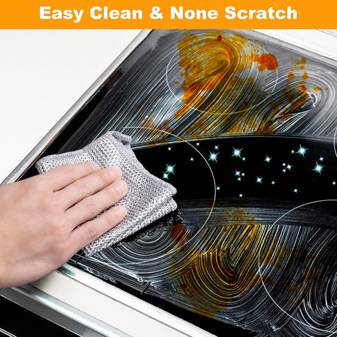 Non Scratch Wire Dishcloth, Multipurpose Wire Dishwashing Rag for Wet and Dry, Multifunctional Dish Rags for Washing Dishes, Reusable Steel Wool S...