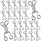 PECMER 100set Copper Sewing Hook and Eye 3# Silver Bra Hooks for Skirt Clothing Bra Hook Replacement Trousers Skirt Dress Sewing Closure Sewing Ho...