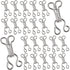 PECMER 100set Copper Sewing Hook and Eye 3# Silver Bra Hooks for Skirt Clothing Bra Hook Replacement Trousers Skirt Dress Sewing Closure Sewing Ho...