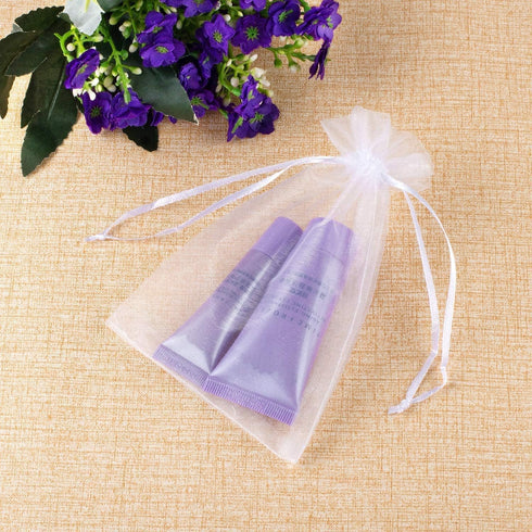50 PCS 8x12 White Organza Bags - Wedding & Party Gift Bags With Drawstring...