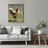 Posterizer 1 pcs- Brown and white hen near yellow flowers print-Art for Animal Lovers- Gift for Men Women Entrepreneur Teens-Living Room Bedroom D...