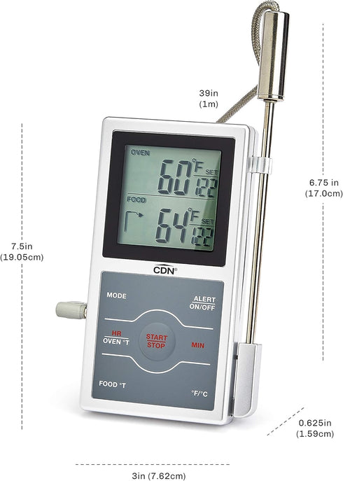 CDN Dual Sensing Programmable Probe Thermometer and Timer...