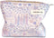 STARDW Aesthetic Floral Makeup Bag Cosmetic Bag Travel Toiletry Bag for Women Cute Pink Makeup Bag Organizer Large Skincare Bag Zipper Pouch(Aesth...