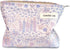 STARDW Aesthetic Floral Makeup Bag Cosmetic Bag Travel Toiletry Bag for Women Cute Pink Makeup Bag Organizer Large Skincare Bag Zipper Pouch(Aesth...