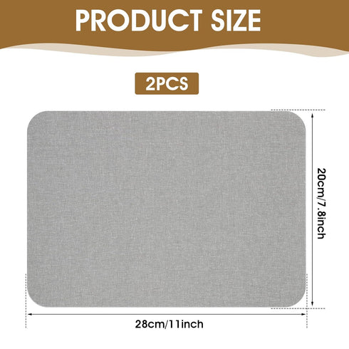 2pcs Iron On Patches for Clothes Jeans Grey Canvas Fabric Linen Adhesive Patch Repair Kit Repair Tape Vinyl Patch Kit for Sofa Tent Trampoline Boa...
