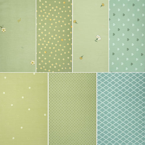 7 Pieces 18x22 inches Cotton Fabric Fat Quarter Fabric Bundles Quilting Cotton Floral Craft Fabric Pre-Cut Squares for Patchwork Sewing Quilting C...