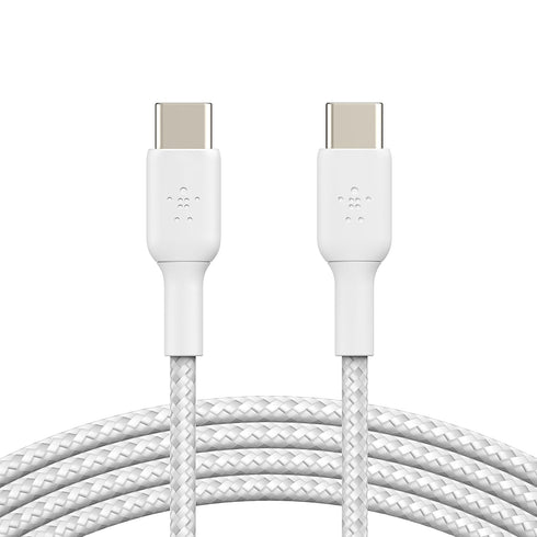 Belkin BoostCharge Braided USB-C to USB-C Cable (1M/3.3ft) for iPhone 15, iPhone 15 Pro, iPhone 15 Pro Max, iPhone 15 Plus, Galaxy S23, S22, Note1...