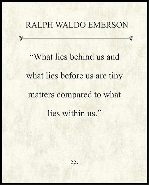 Posterizer 1 pcs-Ralph Waldo Emerson quote- What Lies Behind-Quotes and Poems-Motivational & Inspirational Art-Gift for Teachers-Decor for Home & ...