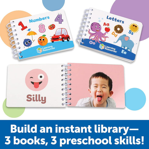 Learning Resources Skill Builders! Preschool Flipbooks -3 Pieces, Ages 3+, Preschool Learning Activities, ABC and Numbers for Toddlers, Activity B...