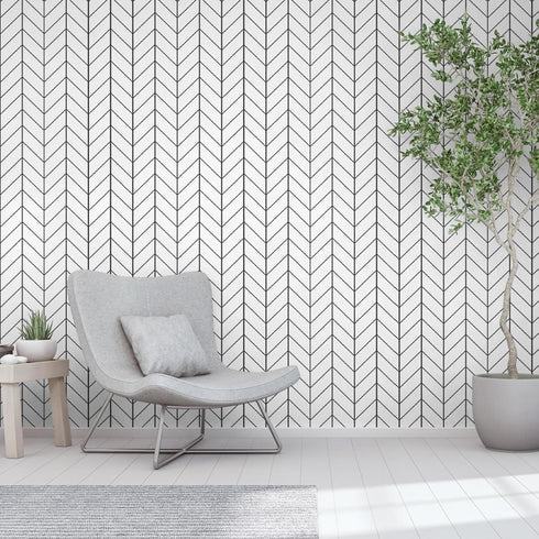 LXCREAT Removable Wallpaper Forgiving Black/White Stripes Peel and Stick Wallpaper 17.71 in X 196 in Modern Self Adhesive Vinyl for Home Renovatio...