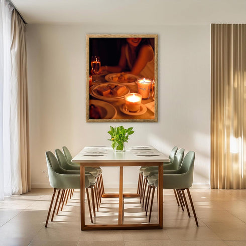 Posterizer 1 pcs-candlelit dinner for two at home -cute Valentine's Day poster -2-Romantic Art-Holiday Poster -Gift for Couples boyfriend girlfrie...