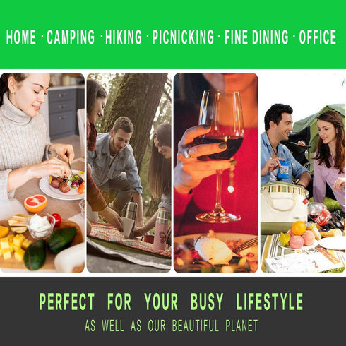 2 Set Bamboo Cutlery Set Bamboo Travel Utensil Reusable Organic Bamboo Utensil Fork Knife Spoon Chopsticks Straw Cleaning Brush for Travel Picnic ...
