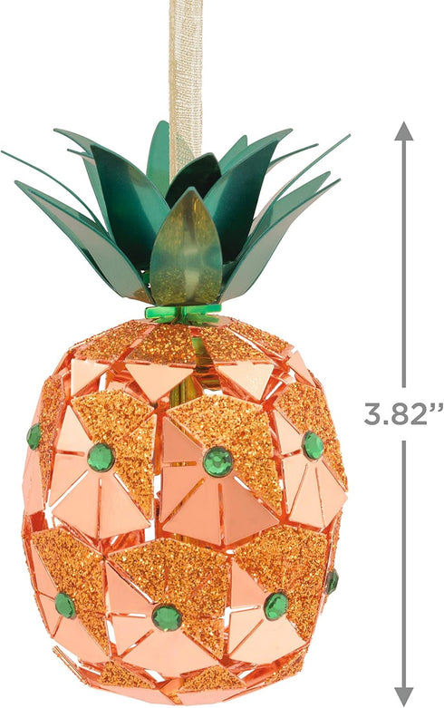 Hallmark Signature Premium Christmas Ornament, Pineapple, Metal and Gemstones (0001HDL2146)...