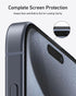 Anker 9H+ Glass for iPhone 15 Pro Screen Protector, Military Grade Shatterproof & Ultra Durable Screen Protector for 15 Pro, Tempered Glass Full C...