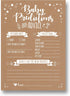 Neatz 50 Rustic Baby Shower Prediction and Advice Cards - Gender Neutral Boy or Girl, Baby Shower Games...