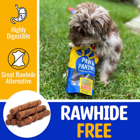 Paw & Pantry 5" Soft & Chewy USA-Chicken Wrapped Sticks for Dogs - Pack of 8 Rawhide Free Chicken Dog Treats - Grain-Free & Highly Digestible Chic...