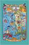 F2183 Adventure Destinations Poster Style Tea Towel, Florida, 18" x 28"...