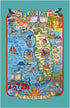 F2183 Adventure Destinations Poster Style Tea Towel, Florida, 18" x 28"...