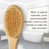 Bamboo Long Handle Back Scrubber Brush,Dry Body Scrubber for Dry Skin, Blood Circulation, Cellulite Treatment,Dry Brush Suitable for All Kinds of ...