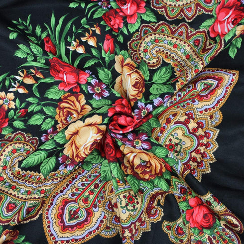 Gudessly Women's Traditional Scarf Wrap Tassel Shawl Fringes Neck Head Shawl Retro Scarf Floral Poncho Printing Shawl...
